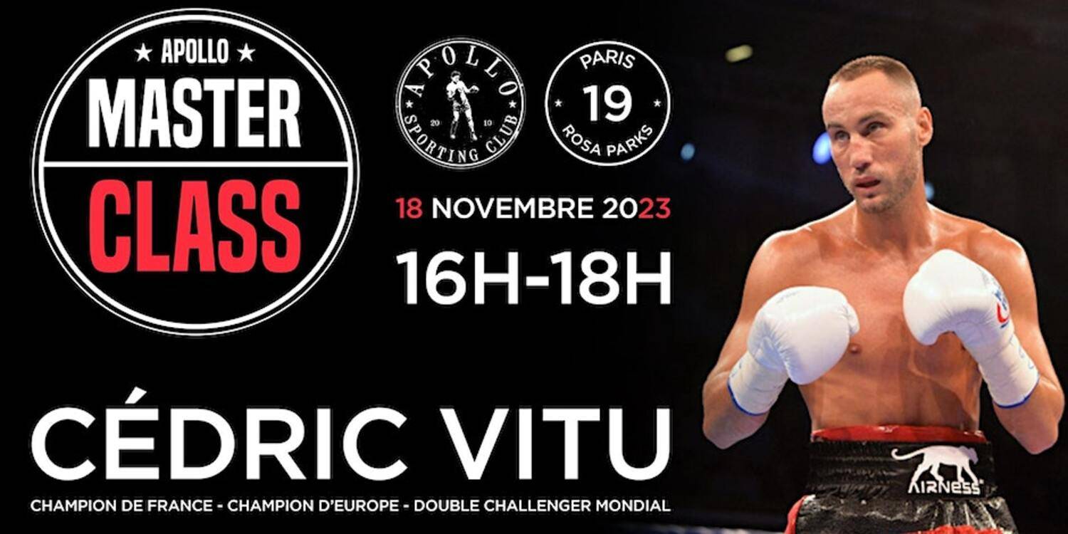 Ne ratez pas la masterclass de Cédric Vitu le 18 novembre à Paris 19 Rosa Parks